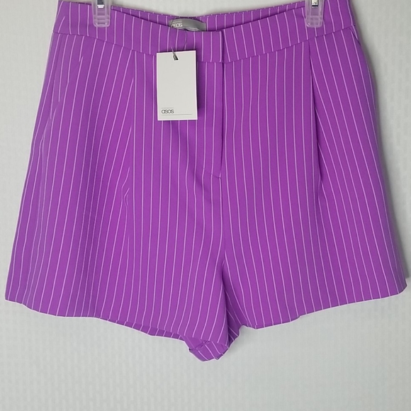ASOS Pants - NWT Ladies ASOS purple pinstripe shorts